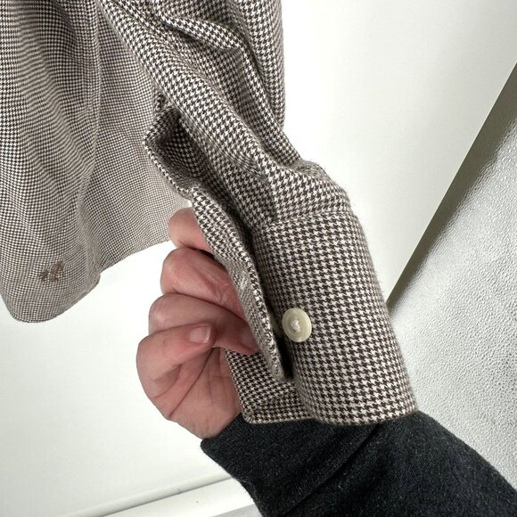 J. Peterman Flannel Shirt small checkered pattern Long sleeve‎ Size XXL - Picture 3 of 5